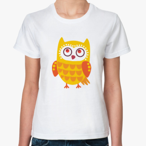Классическая футболка Сова. Совушка. Совунья. Owl.