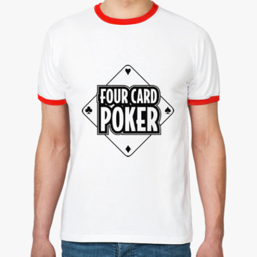 Футболка Ringer-T Four card poker