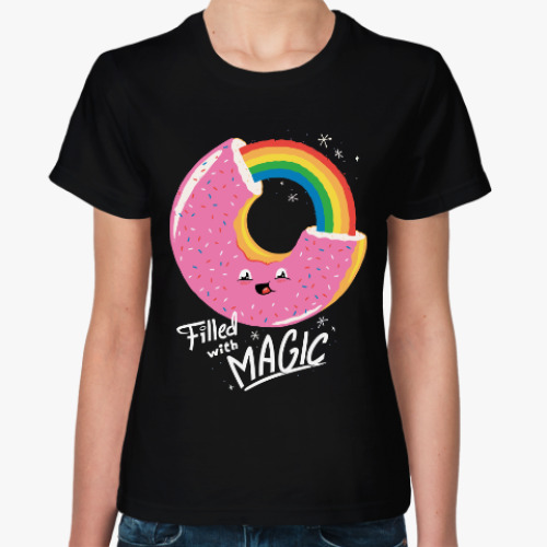 Женская футболка Пончик