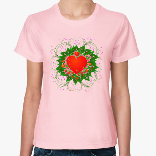 Женская футболка Heart Flower