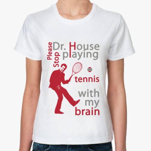 Классическая футболка House tennis Жен футболка