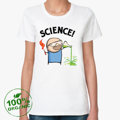 Женская футболка из органик-хлопка Science! Ботан