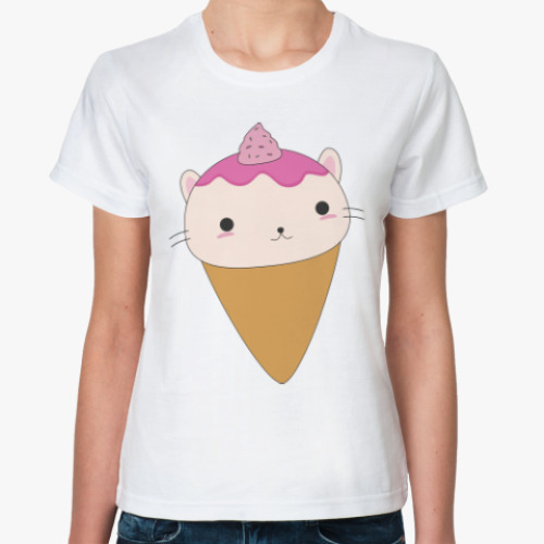 Классическая футболка Кот мороженое
