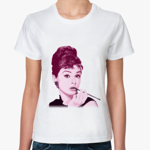 Классическая футболка Одри Хепбёрн