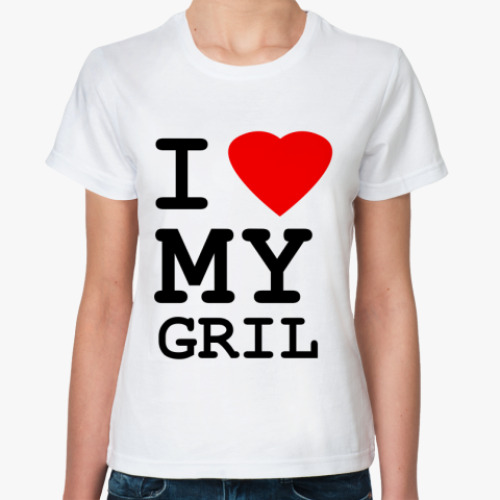 Классическая футболка  Love Gril