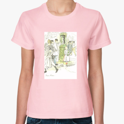 Женская футболка На площади (винтаж)