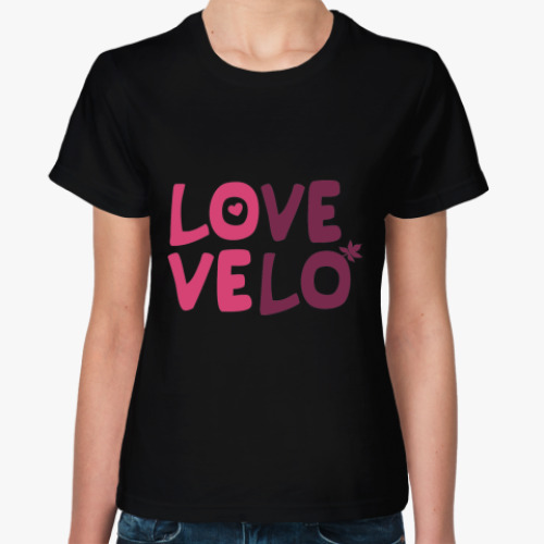 Женская футболка Love velo