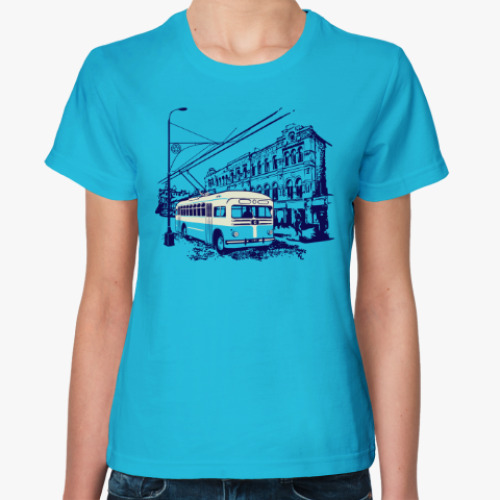 Женская футболка Трамвай