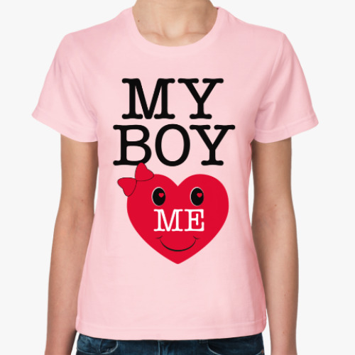 Женская футболка My boy love me
