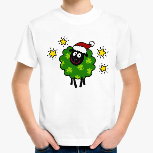 Детская футболка Новогодняя овечка