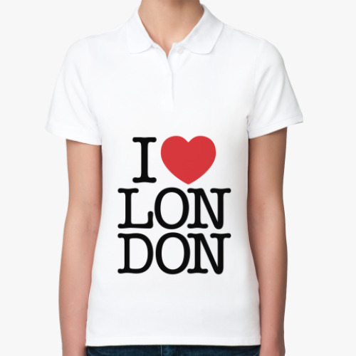Женская рубашка поло Я люблю Лондон