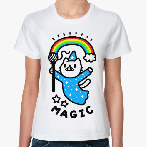 Классическая футболка Кот магия