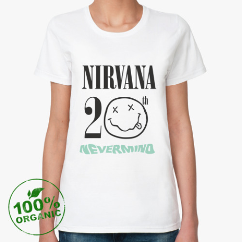 Женская футболка из органик-хлопка Nirvana Nevermind 20th