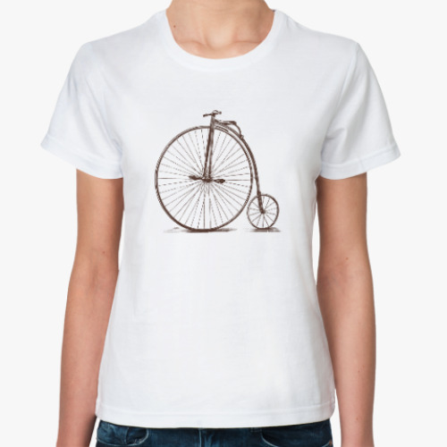 Классическая футболка Машинка. Велосипед. Винтаж.