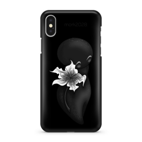Чехол для iPhone X Тень с цветочком
