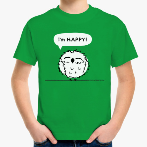 Детская футболка Счастливый совенок