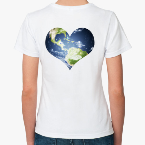 Классическая футболка I love my Planet!