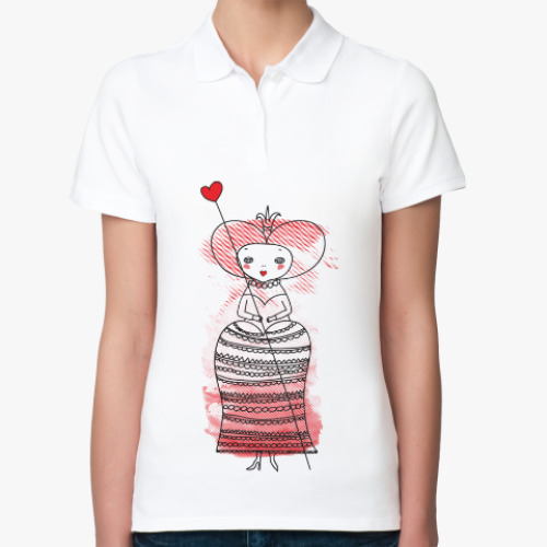Женская рубашка поло Queen of Hearts, Alice's Adventures in Wonderland