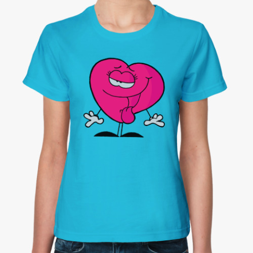 Женская футболка Смешное серце