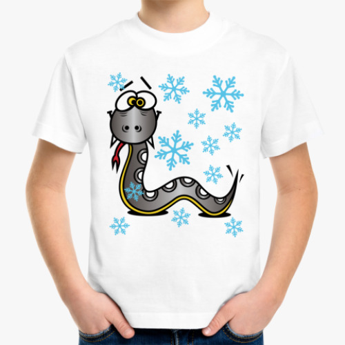 Детская футболка Новогодняя змея