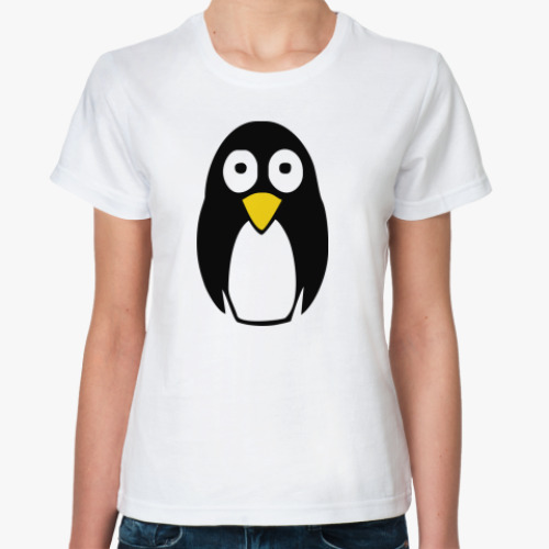 Классическая футболка  Милый пингвин