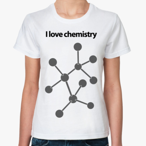 Классическая футболка «I Love ch»