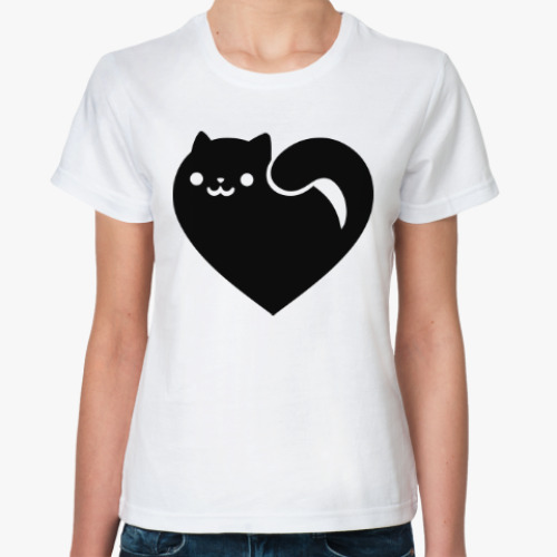 Классическая футболка Черная Кошка