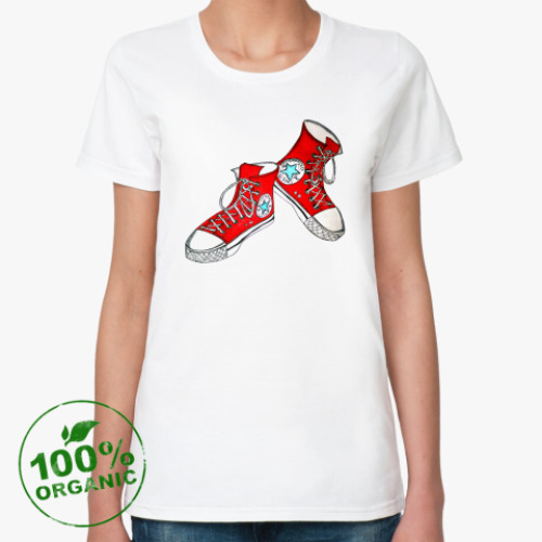 Женская футболка из органик-хлопка  Кеды