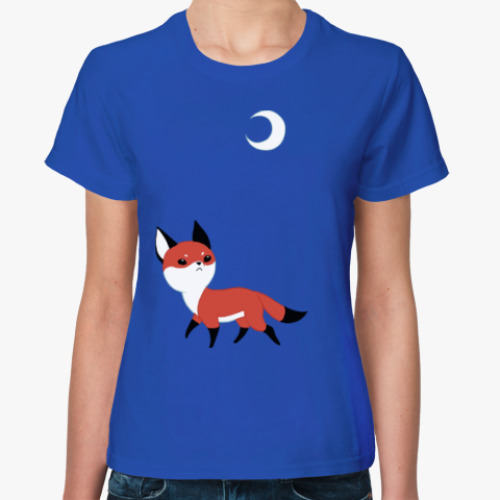 Женская футболка Лиса и луна