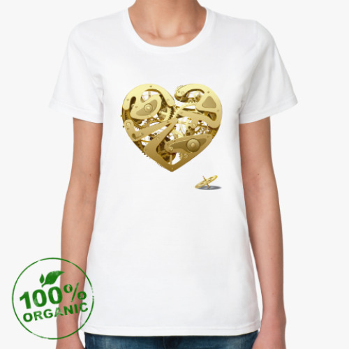 Женская футболка из органик-хлопка Механическое сердце