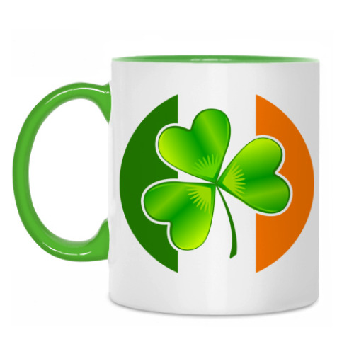 Кружка Ирландский клевер и флаг