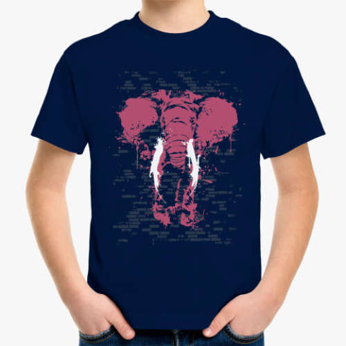 Детская футболка Слон в стене