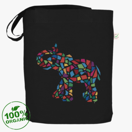 Сумка шоппер Слон - мозаика