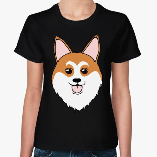 Женская футболка Собака-улыбака