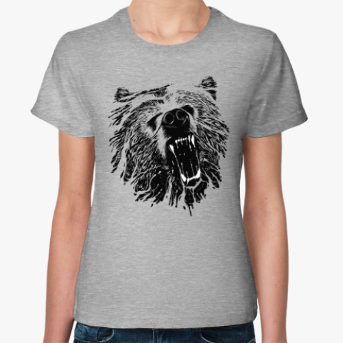Женская футболка Медвежий оскал