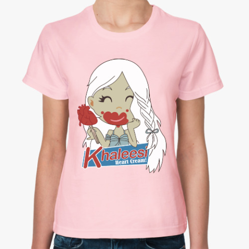 Женская футболка Khaleesi Heart Cream