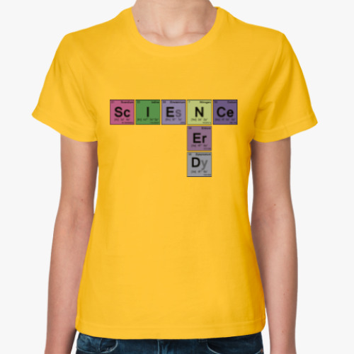 Женская футболка Science Nerd