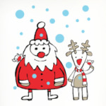 Дед Мороз и олень