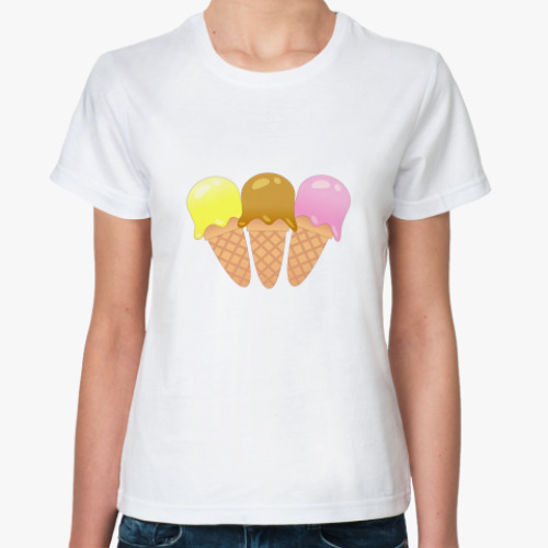 Классическая футболка 'Мороженное'