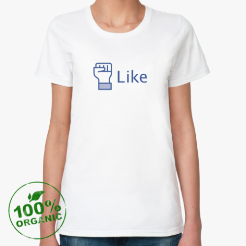 Женская футболка из органик-хлопка Like to protest