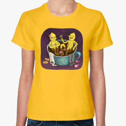 Женская футболка Лимонохваты в ванне