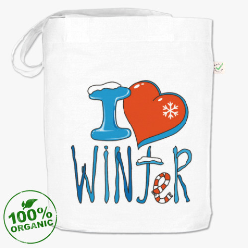 Сумка шоппер I love Winter: признайтесь зиме в любви!