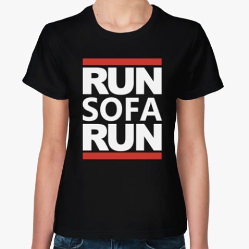 Женская футболка Run Sofa Run