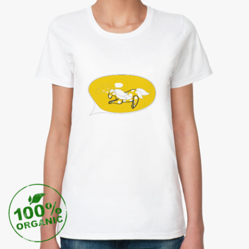 Женская футболка из органик-хлопка Солнечная пони