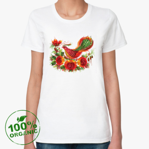 Женская футболка из органик-хлопка Хохлома