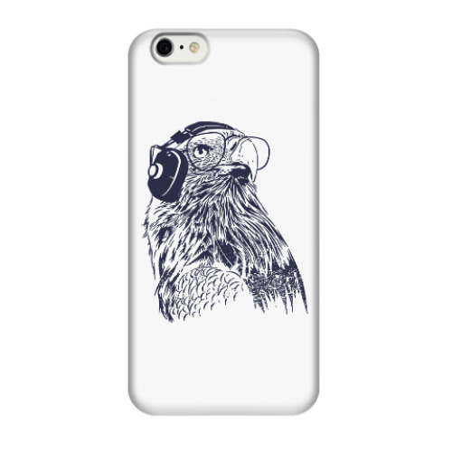 Чехол для iPhone 6/6s Орел с наушниками
