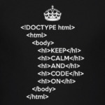 KEEP CALM, HTML версия