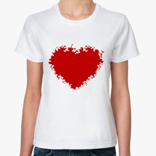Классическая футболка Красное сердце