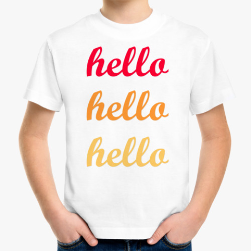 Детская футболка 'Hello'