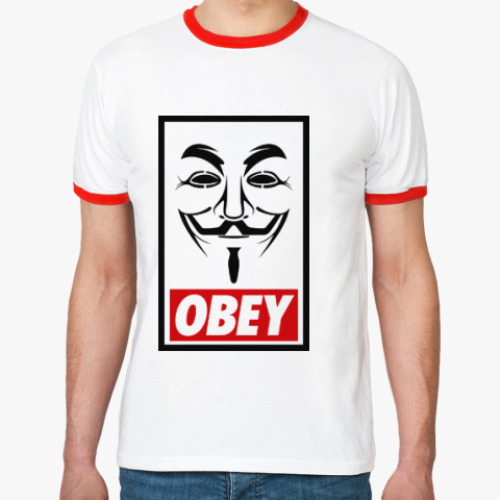 Футболка Ringer-T Obey anonymous